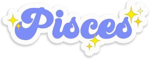 Pisces Sparkle Sticker Decal Notebook Car Laptop 5.5"x2" (Color) - Pisces Car Accessories for men