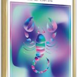 Scorpio Zodiac Sign Canvas Poster - Spiritual Horoscope Poster - Astrology Horoscope Poster Colorful Wall Art Home Decor (12x16inch,Gold1) - Scorpio Canvas for men