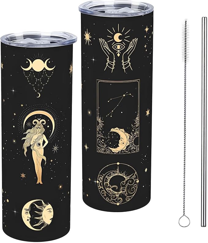 Aries Gifts Tumbler 20Oz, Aries Birthday Gifts for Women, Aries Coffee Mug, Aries Zodiac Gifts, Horoscope Astrology Constellation Insulated Travel Mug,Aries Birthday Gifts - Aries Mug for men