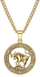 Rnivida Zodiac Sign Necklaces Constellation Pendant Necklace for Women and Men Personalized Astrology Jewelry - Taurus Products for men
