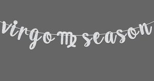 Virgo Season Banner, Happy Birthday Virgo Bunting Sign, Big Virgo Energy, 12 Zodiac Constellation Theme Birthday Party Decoration Supplies, Silver Glitter - Virgo Poster for men