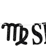 Virgo Season Banner, Happy Birthday Virgo Bunting Sign in Augest/September, Big Virgo Energy, 12 Zodiac Constellation Theme Birthday Party Decoration Supplies, Black Glitter - Virgo Poster for men