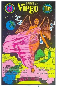 Virgo Zodiac Sign - Flocked - Blacklight Poster - 23" x 35" - Virgo Poster for men