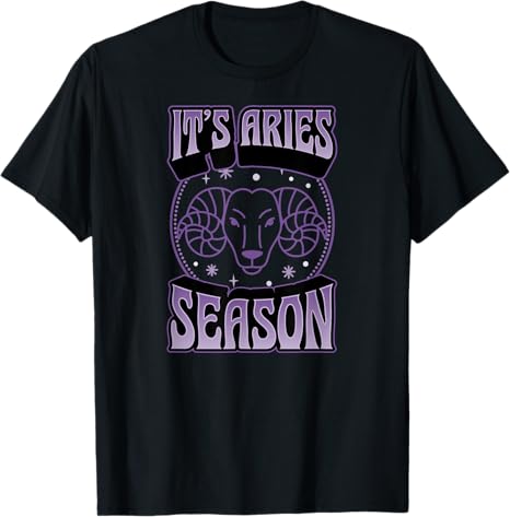 It's Aries Season 70s 80s Retro Astrology Zodiac Sign T-Shirt - Aries T-Shirt for men