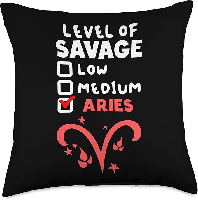 Zodiac Sign Aries Throw Pillow - Aries Pillow for men