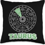 Zodiac Sign Taurus Throw Pillow - Taurus Pillow for men