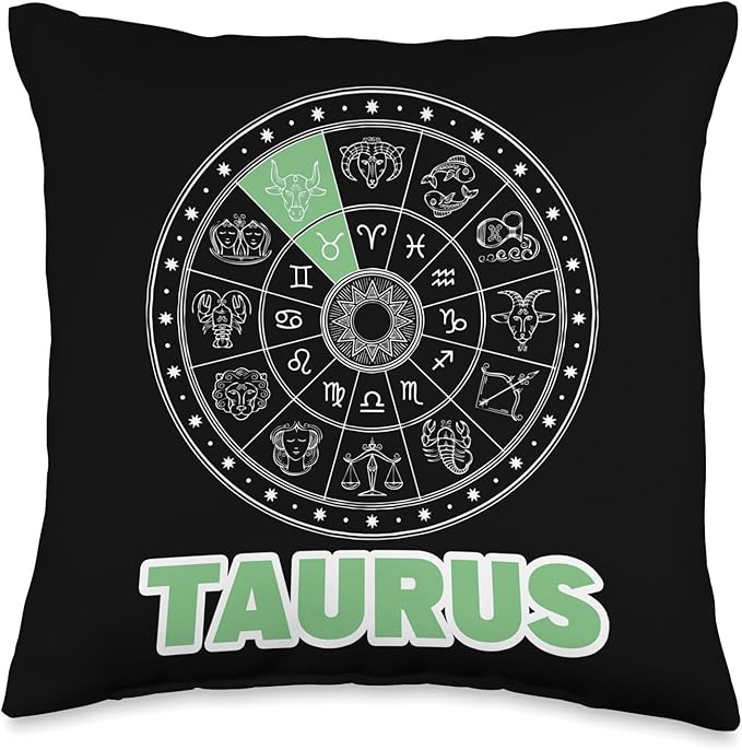 Zodiac Sign Taurus Throw Pillow - Taurus Pillow for men