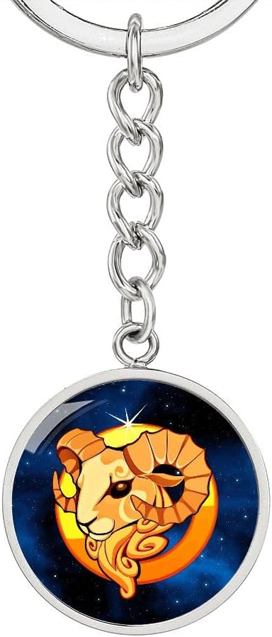 Zodiac Sign Aries - Luxury Keychain - Aries Keychain for men