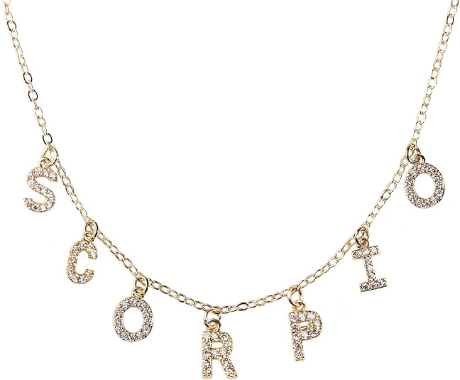 Choker Necklace for Women Girls, Outfit Jewelry Necklace For Music Lover Gift Inspired Fan Gifts Zodiac Necklace for Women Teen Girls - Scorpio Products for men