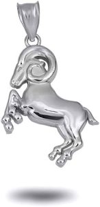 Zodiac Character Symbol Astrology Pendant 925 Sterling Silver Parent - Aries Earrings for men