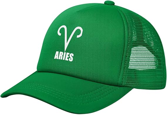 Aries Sign Baseball Cap Canvas Mesh-Back Cap - Aries Canvas for men