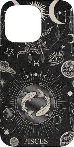 Galaxy Zodiac Sign Astrological Celestial Aesthetic Pisces Case for iPhone 14 Pro Max - Pisces for men