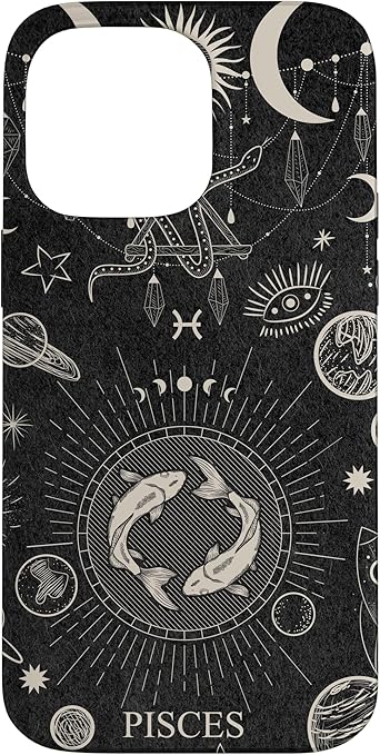 Galaxy Zodiac Sign Astrological Celestial Aesthetic Pisces Case for iPhone 14 Pro Max - Pisces for men