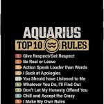 Zodiac Sign Funny Top 10 Rules Of Aquarius Graphic Case for iPhone 13 - Aquarius Phone Case for men
