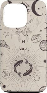Astrological Planets Celestial Zodiac Sign Aesthetic Pisces Case for iPhone 13 Pro - Pisces for men