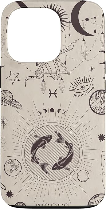 Astrological Planets Celestial Zodiac Sign Aesthetic Pisces Case for iPhone 13 Pro - Pisces for men