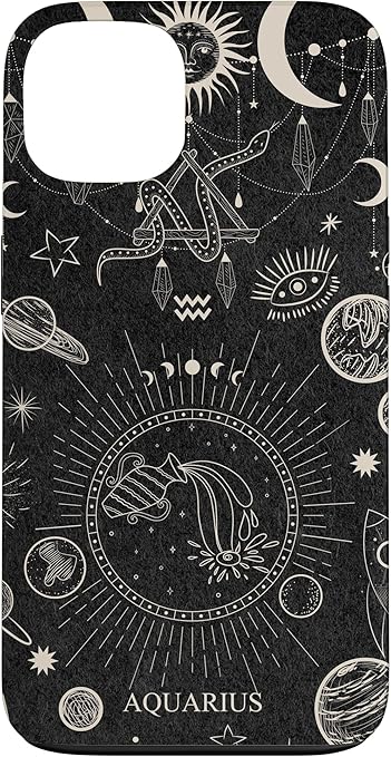 Galaxy Zodiac Sign Astrological Celestial Aesthetic Aquarius Case for iPhone 13 - Aquarius Phone Case for men