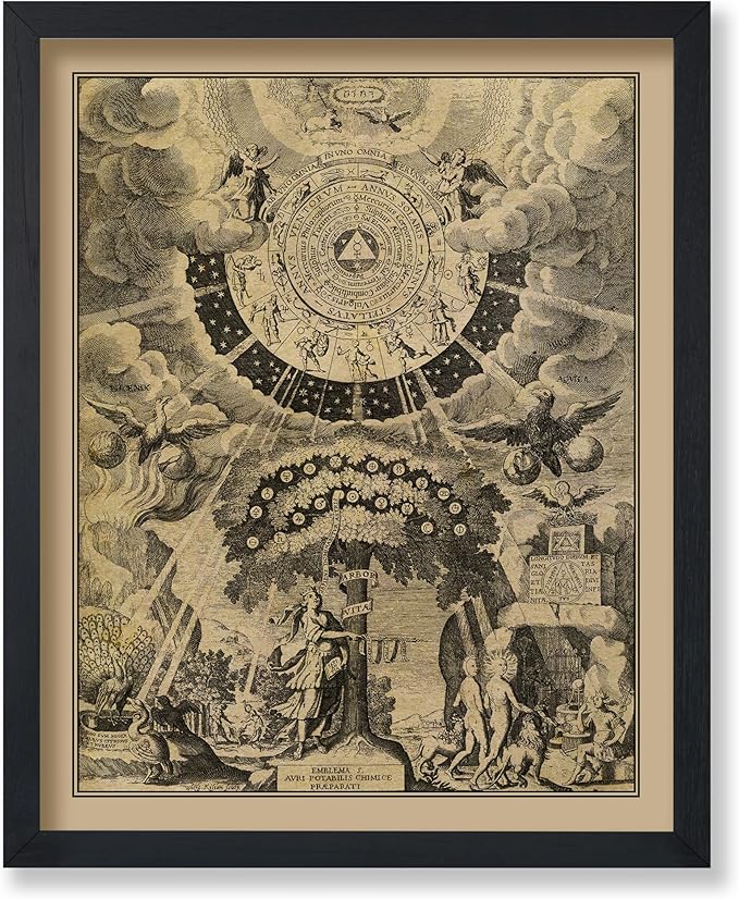 Poster Master Vintage The Alchemical Tree of Life Poster - Retro Print - Celestial Art - Mythology Art - Gift for Men & Women - Wall Decor for Living Room or Bedroom - 8x10 UNFRAMED Wall Art - Aries Poster for men