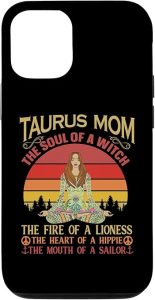 iPhone 13 Pro Taurus Mom Zodiac Funny Astrology Soul Retro Vintage Mother Case - Taurus Phone Case for men
