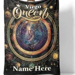 kobalo Virgo Queen Personalized Blankets Zodiac Horoscope Throw Blanket Astrology Birthday Gifts for Women Girls Mom Grandma Astrological Fall Christmas Constellation Fleece Sherpa Blanket for Bed - Virgo Blanket for men