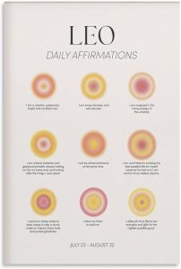 Leo Zodiac Print, Leo Zodiac Art Print, Leo Zodiac Gifts, Zodiac Wall Art Printable, Leo Zodiac Sign Poster Canvas Artwork Prints Rustic Farmhouse Decorations for Living Room Bathroom Bedroom 12x18inc - Leo Canvas for men