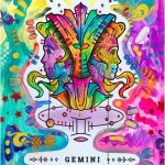 Trademark Fine Art Canvas Wall Art - Dean Russo 'Gemini' Wall Art for Living Room, Bedroom, or Office Décor 18 x 24 Inches - Gemini Canvas for men