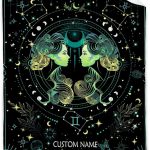 Custom Gemini Blanket | Personalized Constellation Blanket Gifts | Astrology Decor Flannel Blanket | Personalized Gifts Astrology Blanket for Birthday Christmas | 30"x40"-Toddlers/Crib Size - Gemini Blanket for men