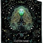 Custom Virgo Blanket | Personalized Constellation Blanket Gifts | Astrology Decor Flannel Blanket | Personalized Gifts Astrology Blanket for Birthday Christmas | 50"x60"-Teens/Travel Size - Virgo Blanket for men