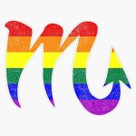 LGBTQ Gay Pride Flag Scorpio Zodiac Sign Bumper Sticker Vinyl Decal 5" - Scorpio Sticker for men