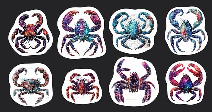 Scorpio Stickers, Set of 24 Stickers, Astrology Stickers, Waterproof Sticker, Journal Sticker, Die Cut Stickers. Zodiac Stickers, Celestial Stickers, (Matte, 1.5) (Holographic, 3.5) (Glossy, 3.5) - Scorpio Sticker for men