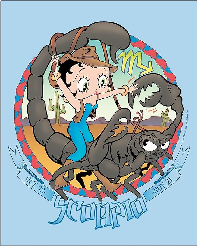 CafePress Betty Boop Zodiac Sign Scorpio 16"x20" Poster on Heavy Semi-Gloss Paper - Scorpio Sticker for men