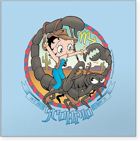 CafePress Betty Boop Zodiac Sign Scorpio Square Bumper Sticker Car Decal - Scorpio Sticker for men