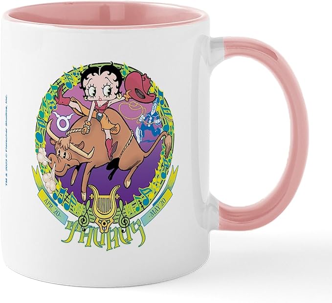 CafePress Betty Boop Zodiac Sign Taurus 11 Oz Ceramic Mug 11 oz (325 ml) Ceramic Coffee Mug - Taurus for men