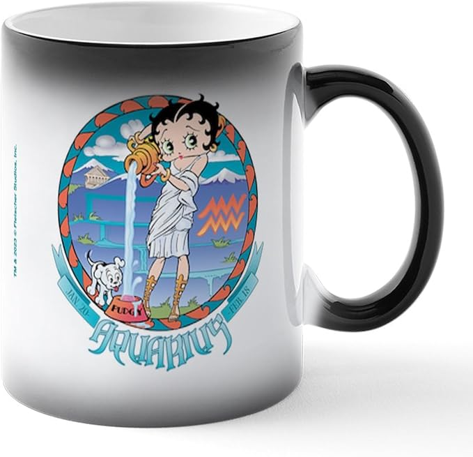 CafePress Betty Boop Zodiac Sign Aquarius Ceramic Magic Mug Coffee, Tea Cup 11 oz - Aquarius Mug for men