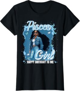 Melanin Pisces Girl Gifts Tee's Signature Tees - Pisces T-Shirt for men
