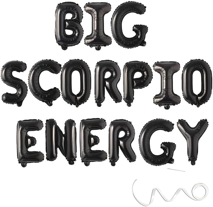 Big Scorpio Energy Zodiac Birthday Banner,October November Birthday Banner,Black - Scorpio Products for men