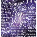 Zodiac Constellation Gifts for Women, Zodiac Sign Birthday Gift with Message Flannel Blanket Throws (50"x 65") - Scorpio - Scorpio Products for men