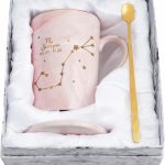 YHRJWN Scorpio Zodiac Sign Star Coffee Mug, Oct Nov Birthday Gifts for 12 Horoscope Astrology Lovers, 14 Oz Pink with Gift Box - Scorpio Accessories for men
