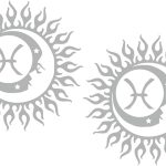 2 Pack - Pisces Zodiac Sign - Horoscope | Decal Vinyl Sticker Graphics for Car Truck SUV Van Window Laptop Tumbler| 5.5" Width by 5.5" Height HOM0471.090 Silver Grey Metallic - Pisces Car Accessories for men