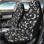 Yewattles Moon Star Bucket Car Seat Covers Front Seats Only Van Seat Towel Mat Protector Auto Interior Decor Car Accessories Set of 2 for Women Men Easy Install Clean - Aquarius Car Seat Cover for men