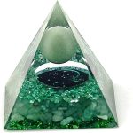 Unique Green Constellation Positive Energy Orgonite Pyramid Decoration Sagittarius Cat's Eye Stone Crystal Pyramid Ornaments for Office/Living Room/Bedroom/Yoga(Sagittarius) - Sagittarius Home Decor for men