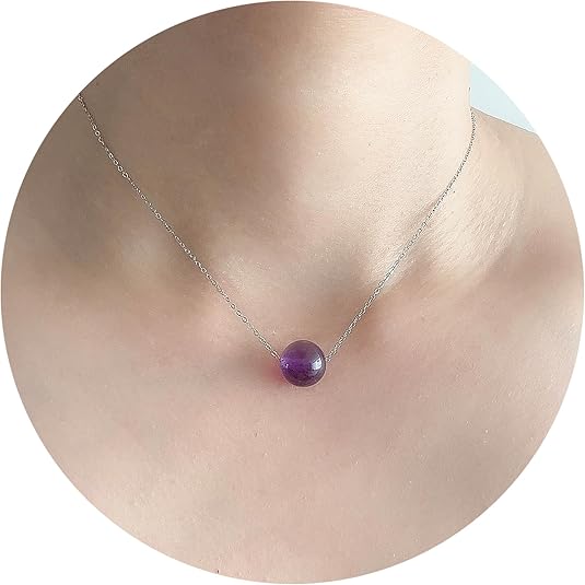 Natural crystal necklace for Women,Jade/Moonstone/Garnet/Amethyst/Aquamarine Choker Necklace Jewelry Gifts - Aries Necklace for men