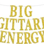 Big Sagittarius Energy Banner, Sagittarius Season, November December Birthday Sign - 12 Constellation Theme Birthday Party Decorations Supplies, Gold Glitter - Sagittarius Home Decor for men
