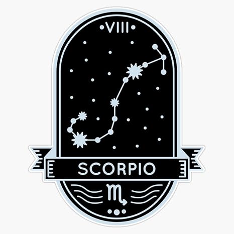 Scorpio Constellation Sticker Bumper Sticker Vinyl Decal 5" - Scorpio Sticker for men