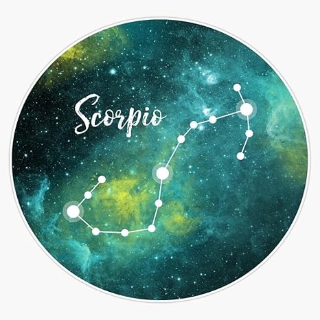 Scorpio Zodiac Sign October 23 - November 21 Sticker Bumper Sticker Vinyl Decal 5" - Scorpio Sticker for men