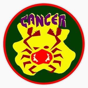 Cancer Zodiac Cartoon Sign Sticker Vinyl Waterproof Sticker Decal Car Laptop Wall Window Bumper Sticker 5" - Cancer Car Accessories for men