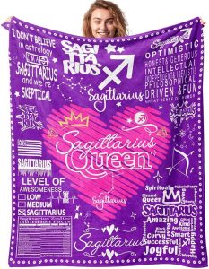 Sagittarius Gifts: Zodiac Throw Blanket for Sagittarius Women, 50 * 60 in - Sagittarius Home Decor for men