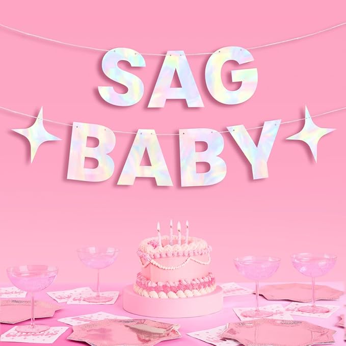 xo, Fetti Sagittarius Baby Birthday Party Iridescent Foil Banner - 5 Ft. | Zodiac Sagittarius, Horoscope, Astrology Bday Party Decorations Gift - Sagittarius Home Decor for men