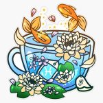 Pisces Zodiac Teacup Sticker Vinyl Waterproof Sticker Decal Car Laptop Wall Window Bumper Sticker 5" - Pisces Car Accessories for men