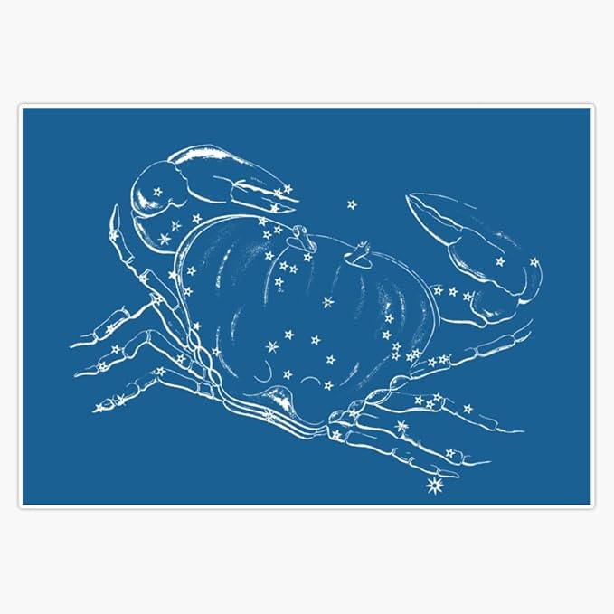Cancer Astrology Sticker Vinyl Waterproof Sticker Decal Car Laptop Wall Window Bumper Sticker 5" - Cancer Car Accessories for men